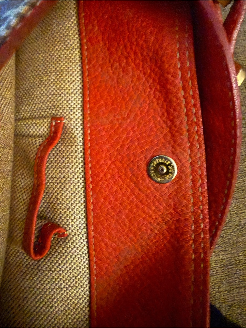 Dooney & Bourke Blue Logo Shoulder Bag with Red Trim - Picture 5 of 5